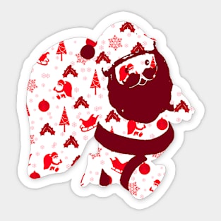 Santas Christmas Pattern Sticker